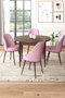Hanah Home Juego de Mesa y Sillas de Comedor 5 Piezas Barroco Rosa Tablero Partículas Melaminado Patas Metal